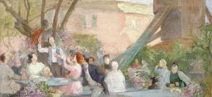 Toasting Prints: Esquisse pour la mairie de Bagnolet : Un toast, 1893. Creator: Victor Marec