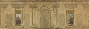 Oil Paint Prints: Esquisse pour la mairie de Courbevoie : Les âges de la vie