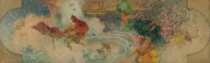 Esquisse pour la mairie d'Aubervilliers : Allégorie (plafond de la salle des fêtes), 1906. Creator: Henri Gaston Darien