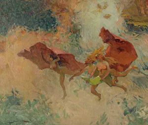Esquisse pour la mairie d'Aubervilliers : Allégorie (plafond de la salle des fêtes), 1906. Creator: Henri Gaston Darien