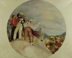 Esquisse pour la mairie du 10ème (salle des fêtes): Parade sur les boulevards, between 1905 and 1908 Creator: Auguste-François-Marie Gorguet