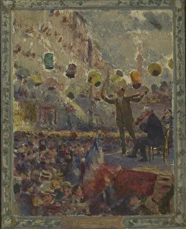 Lanterns Prints: Esquisse pour la mairie du 12ème arrondissement de Paris : Le bal du 14 Juillet