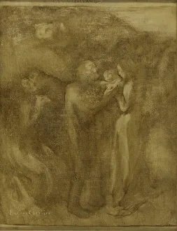 Grandparent Prints: Esquisse pour la mairie du 12ème : les vieillards, c.1897. Creator: Eugene Carriere