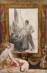 Besnard Albert Prints: Esquisse pour la mairie du 19ème arrondissement de la Ville de Paris : L'Eté