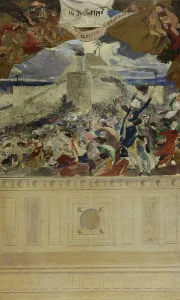 Besnard Albert Prints: Esquisse pour la mairie du 4ème : Le 14 juillet 1790, 1884. Creator: Paul Albert Besnard