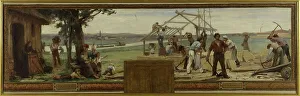 Esquisse pour la mairie de Saint Maur-des-Fossés: Famille et Travail, 1883. Creator: Paul Albert Baudouin