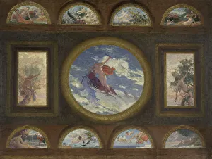 Grapevine Prints: Esquisse pour la salle à manger de l'Hôtel de Ville de Paris : La Terre bienfaitrice et
