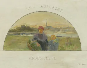 Esquisse pour la salle à manger de l'Hôtel de Ville de Paris : Montreuil : les pêches... c1891-1892 Creator: Paul Louis Delance