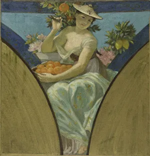 Oranges Prints: Esquisse pour la salle des fêtes de l'Hôtel de Ville de Paris (voussure du mur sud)