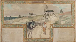 Quarry Prints: Esquisse pour la salle des mariages de la mairie d'Arcueil-Cachan : Travail en carrière