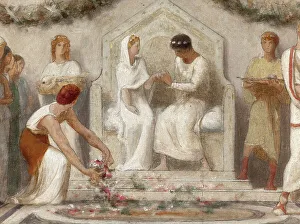 Esquisse pour la salle des mariages de la mairie du 13ème arrondissement : Vertus civiques. 1878. Creator: Gustave Boulanger