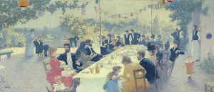 Banqueters Prints: Esquisse pour la salle des mariages de la mairie du 14ème : Repas nuptial
