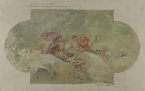 Hector Espouy Prints: Esquisse pour la salle des mariages de la mairie du 8ème arrondissement de Paris : Le Mariage