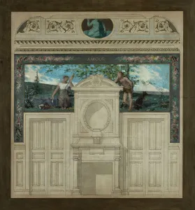 Salle Des Mariages Prints: Esquisse pour la salle des mariages de la mairie de Saint-Maur-des-Fossés : Amour