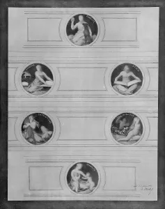 Salle Des Mariages Prints: Esquisse pour la salle des mariages de la mairie de Saint-Maur-des-Fossés : Vertus civiques