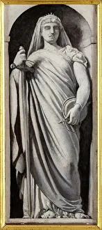 Joseph Florentin Leon Bonnat Prints: Esquisse pour le Palais de Justice de Paris : la Justice