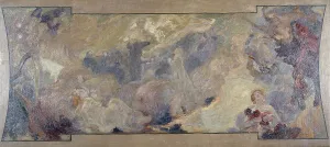 Roll Alfred Philippe Prints: Esquisse pour le Petit Palais, galerie sud : La musique fantastique