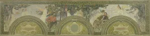 Martin Henri Jean Guillaume Prints: Esquisse pour le salon d'entrée sud de l'Hôtel de Ville : La Peinture - La Littérature