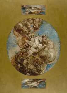 Pegasus Prints: Esquisse pour le salon des Arts à l'Hôtel de Ville de Paris : La glorification de l'Art