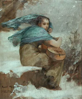 Esquisse pour le salon des Lettres de l'Hôtel de Ville de Paris : La Cigale, c.1890. Creator: Albert Maignan