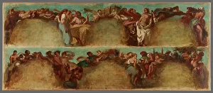 National Assembly Prints: Esquisse pour le salon du Roi du Palais Bourbon - La Justice