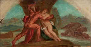 Ferdinand Victor Eugène Delacroix Prints: Esquisse pour le salon de la Paix de l'Hôtel de Ville de Paris