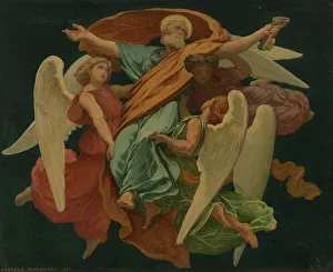 Winged Figures Prints: Esquisse pour l'église de Charenton-le-Pont : Glorification de saint Pierre