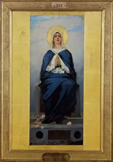 Constant Jean Joseph Benjamin Prints: Esquisse pour l'église de Clichy-la-Garenne : L'Immaculée Conception