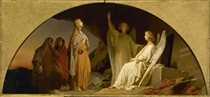 Cogniet Leon Prints: Esquisse pour l'église de la Madeleine : Sainte Madeleine au sépulcre