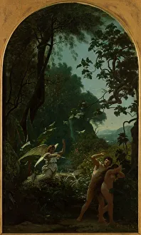 Sinners Prints: Esquisse pour l'église de la Trinité : Adam et Eve chassés du paradis