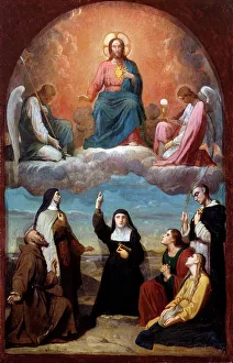 Nuns Prints: Esquisse pour l'église de la Trinité : Le Sacré Coeur