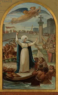 St Genevieve Prints: Esquisse pour l'église de La Trinité : Les Malheureux et les pauvres implorent sainte