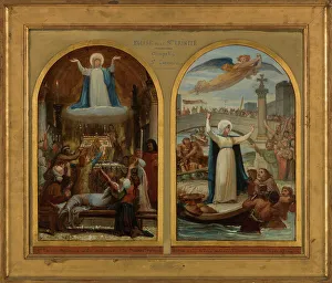 Esquisse pour l'église de La Trinité : Les Malheureux et les pauvres implorent sainte... c.1873. Creator: Felix Joseph Barrias