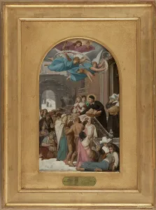 Nuns Prints: Esquisse pour l'église de la Trinité : Saint Vincent de Paul secourant les Lorrains après