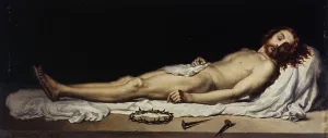 Wood Material Prints: Esquisse pour l'église de Malakoff : Le Christ mort