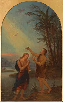 Paddling Prints: Esquisse pour l'église de Montrouge : Baptême du Christ