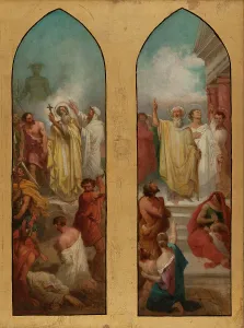 St Dionysius Prints: Esquisse pour l'église Saint-Bernard-de-la-Chapelle : Sainte Denis prêchant