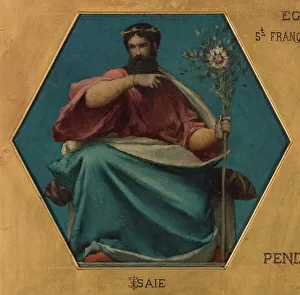 Delaunay Jules Elie Prints: Esquisse pour l'église Saint François Xavier : Isaïe