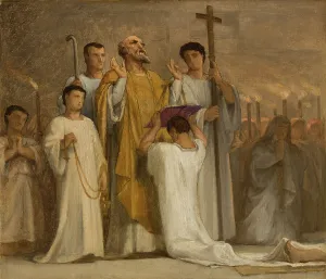 Last Rites Prints: Esquisse pour l'église Saint-Gervais : La Vierge intercédant près de Jésus pour les