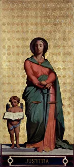 Esquisse pour l'église Saint-Jacques-Saint-Christophe de la Villette : La Justice, c.1843 - 1850. Creators: Jean-François Brémond, L. Jourdain