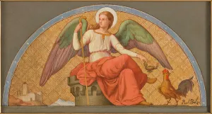 Esquisse pour l'église Saint-Joseph : L'Ange de douceur et de chasteté - Apothéose... 1870. Creator: Jean-Paul-Etienne Balze