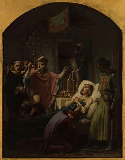 Disease Collection: Esquisse pour l'église Saint-Louis d'Antin : La Mort de saint Louis, 1869