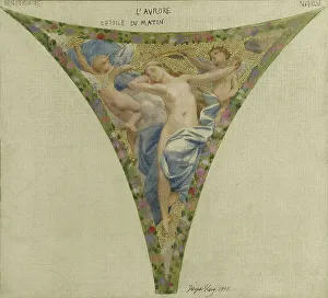 Paul Joseph Blanc Prints: Esquisse pour l'escalier des fêtes de l'Hôtel de Ville - L'Aurore
