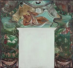 Esquisse pour l'escalier d'honneur de la mairie du 13ème arrondissemnent de Paris... c.1933. Creator: Sylvie Feron-Baucher