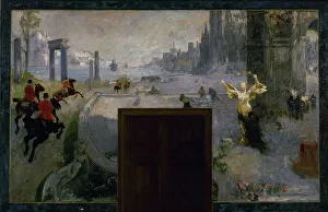Roll Alfred Philippe Prints: Esquisse pour l'Hôtel de Ville de Paris : Art