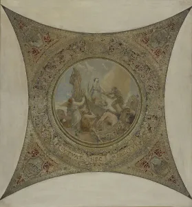 Hector Espouy Prints: Esquisse pour l'Hôtel de Ville de Paris (galerie Lobau) : Fluctuat Nec Mergitur
