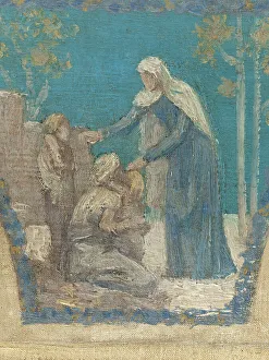 Puvis De Chavannes Pierre Prints: Esquisse pour l'Hôtel de Ville de Paris : Hommage de la Ville de Paris à Victor Hugo