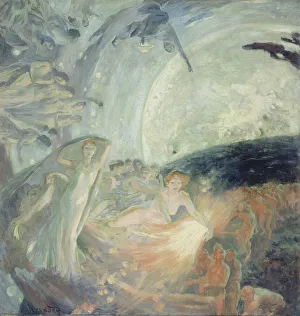Esquisse pour l'Hôtel de Ville de Paris : La Vérité entraînant les Sciences à sa suite... 1890. Creator: Paul Albert Besnard