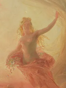 Esquisse pour l'Hôtel de Ville de Paris : Le jour écartant les voiles de la nuit, c.1851. Creator: Léon Cogniet