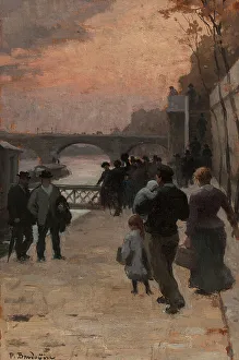 4th Arrondissement Prints: Esquisse pour l'Hôtel de Ville de Paris : Le soir à Paris